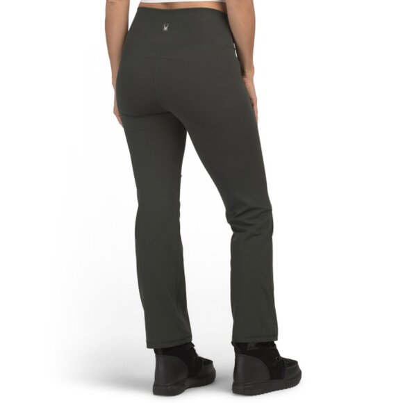 SPYDER Olive Base Layer Bootcut Zip Pocket Pants - Picture 2 of 2